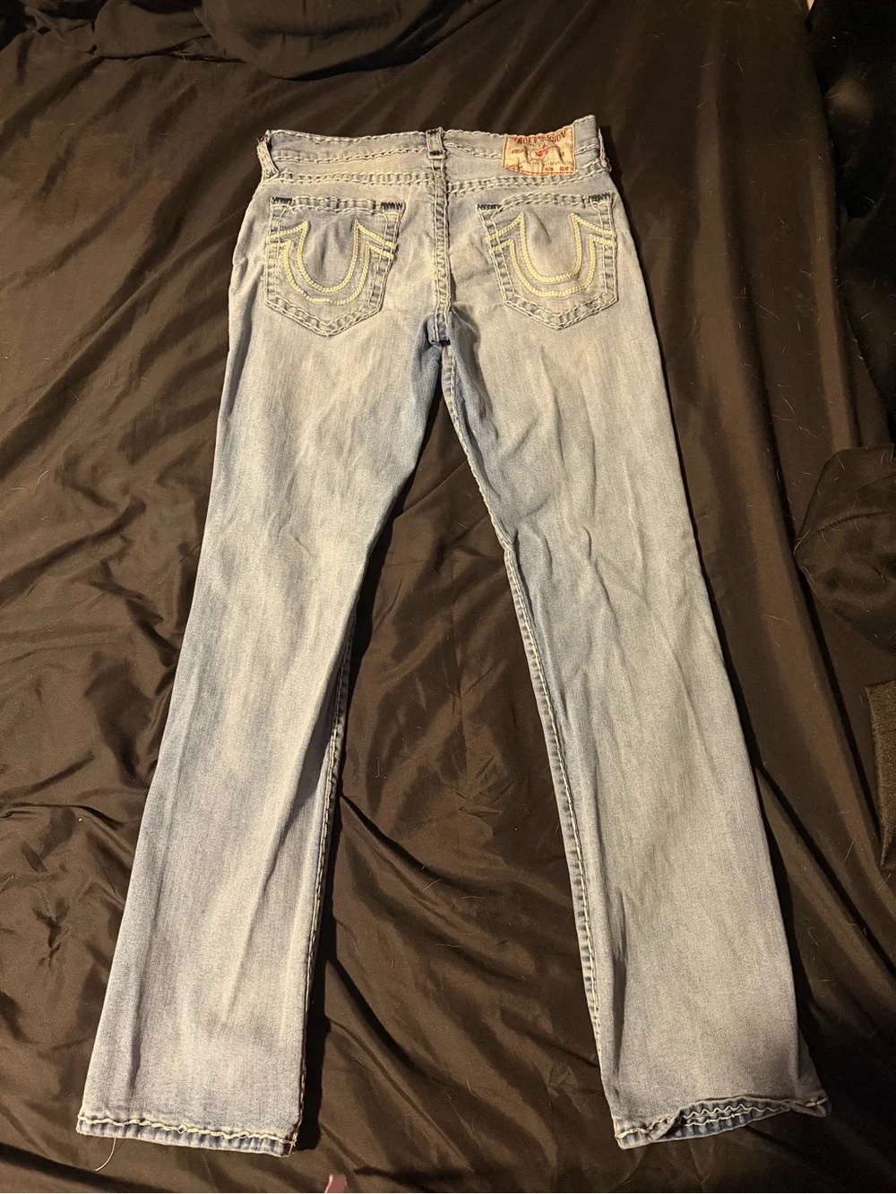 True Religion Mens Light Blue Denim Jeans